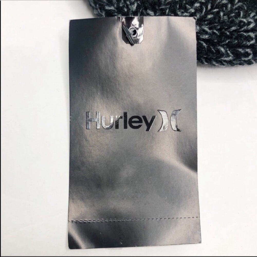 Hurley Unisex Max Cuff Slouchy 2.0 Knit Black Gray Beanie Winter Space Dye - Picture 7 of 11
